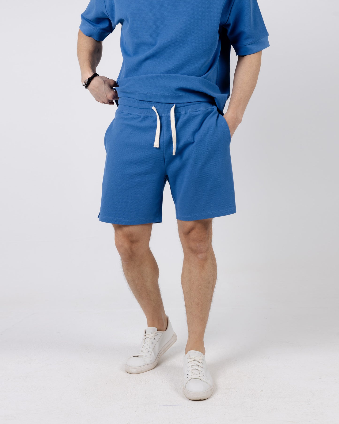 Textured Shorts - Blue