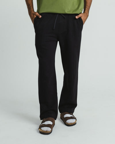 Jogging trousers with seam detail - BLACK