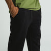 Jogging trousers with seam detail - BLACK