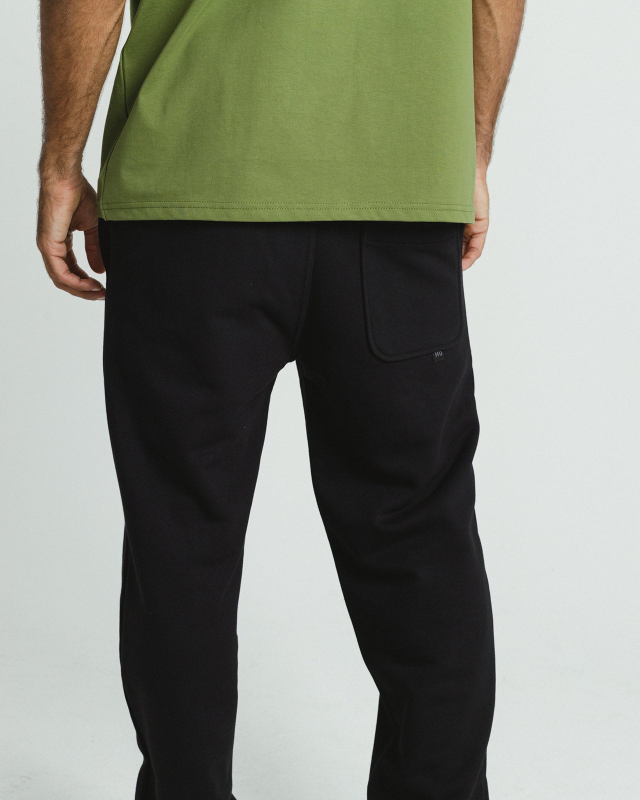 Jogging trousers with seam detail - BLACK