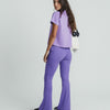 Ribbed Flare Pants - PURPLE