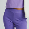 Ribbed Flare Pants - PURPLE