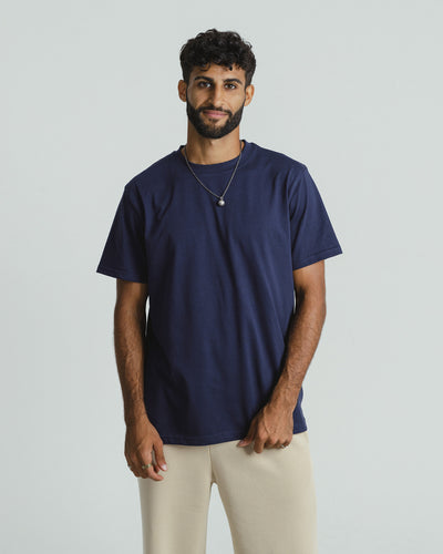 BASIC RELAXED NAVY T-SHIRT