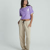 Wide-Leg Tracksuit Bottoms - BEIGE