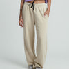 Wide-Leg Tracksuit Bottoms - BEIGE