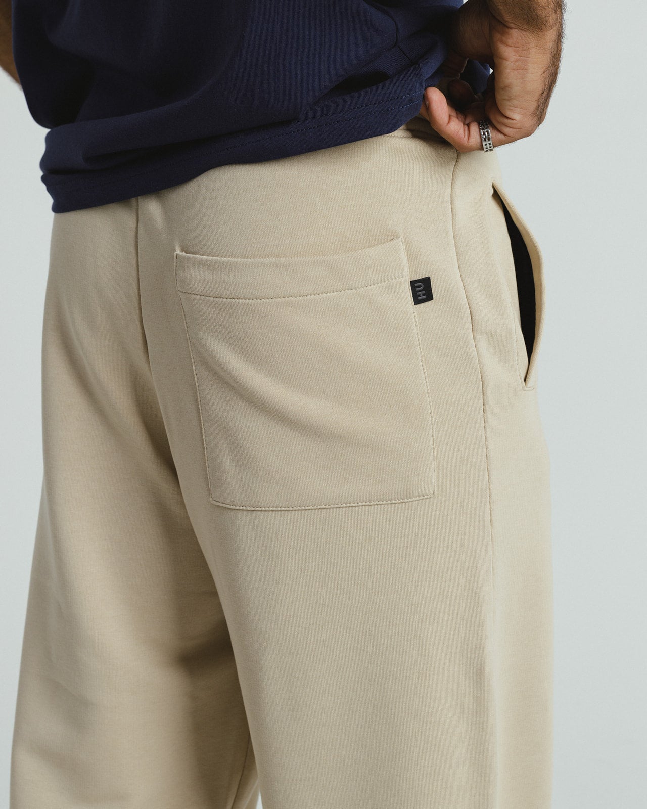 Wide-Leg Trousers - BEIGE