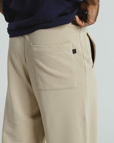 Wide-Leg Trousers - BEIGE