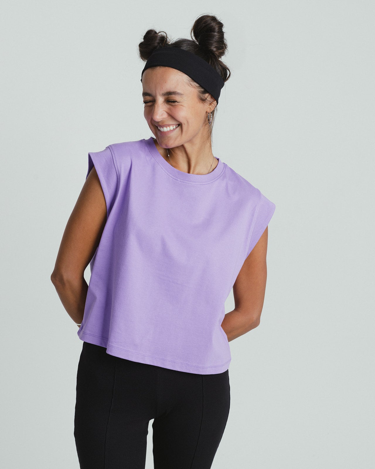 Cap Sleeves T-shirt PURPLE