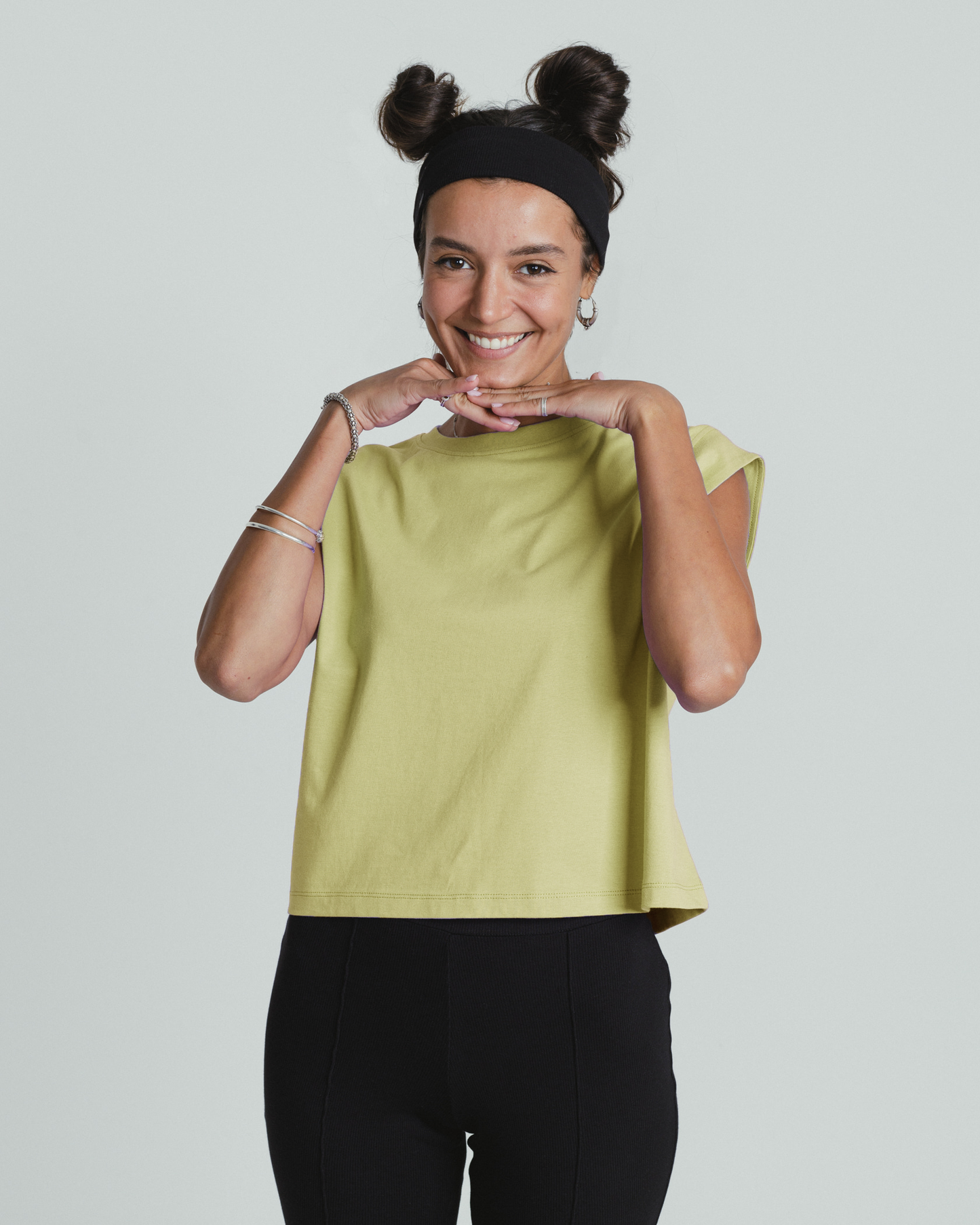 Cap Sleeves T-shirt Yellow