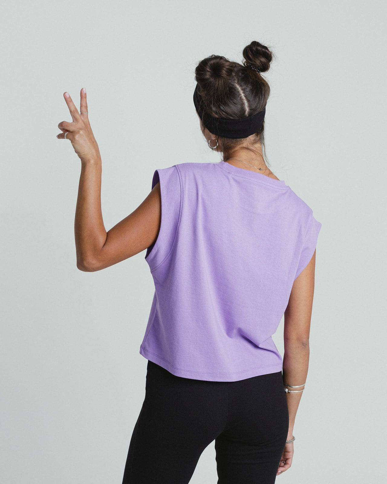 Cap Sleeves T-shirt PURPLE