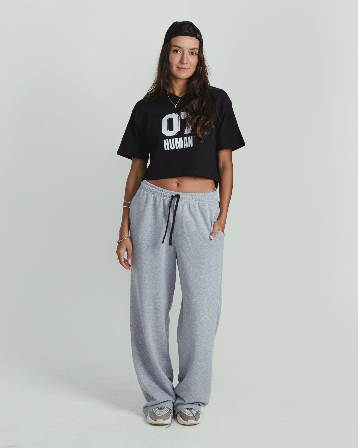 TEAM 07 Cropped T-Shirt - BLACK