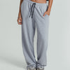 Wide-Leg Tracksuit Bottoms - GRAY