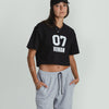 TEAM 07 Cropped T-Shirt - BLACK