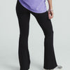 Ribbed Flare Pants - BLACK