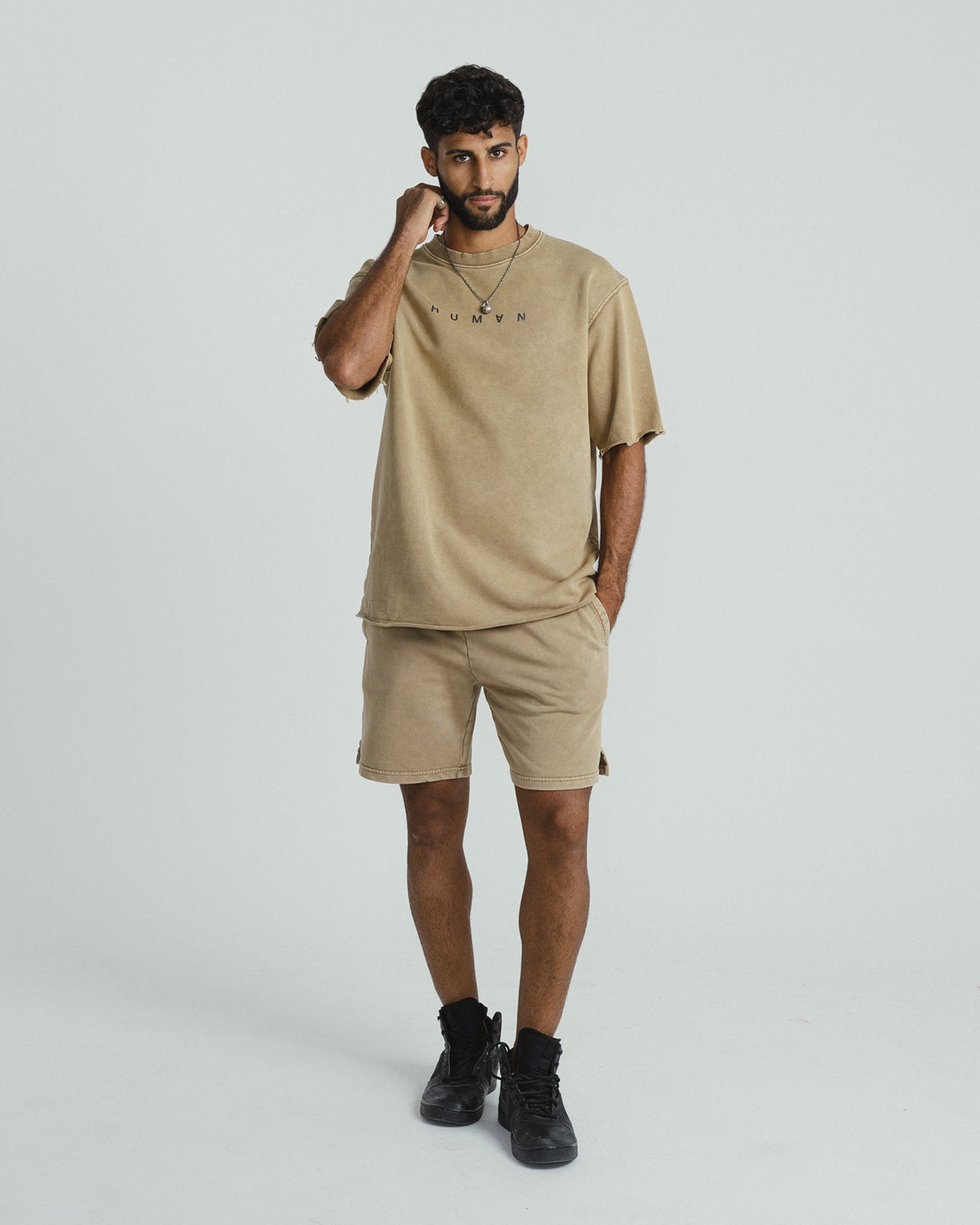 HUMAN ACWD Relaxed Heavy Tee - BEIGE