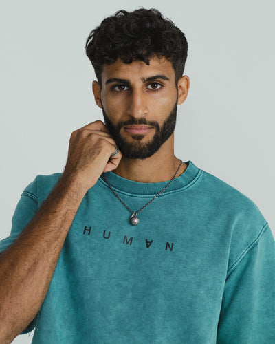 HUMAN ACWD Relaxed Heavy Tee - TEAL