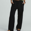 Wide-Leg Tracksuit Bottoms - BLACK