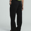 Wide-Leg Tracksuit Bottoms - BLACK