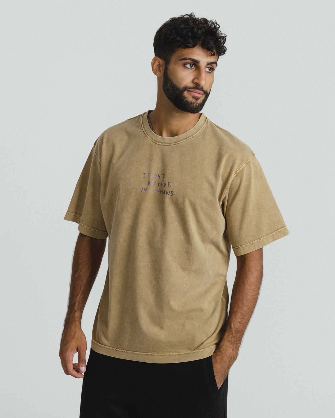 Don't Believe ACWD Relaxed Tee - BEIGE