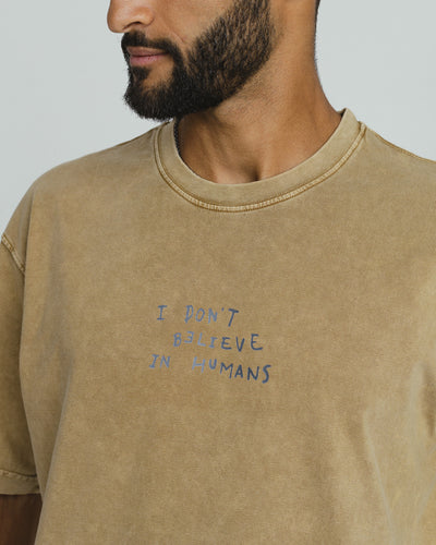 Don't Believe ACWD Relaxed Tee - BEIGE