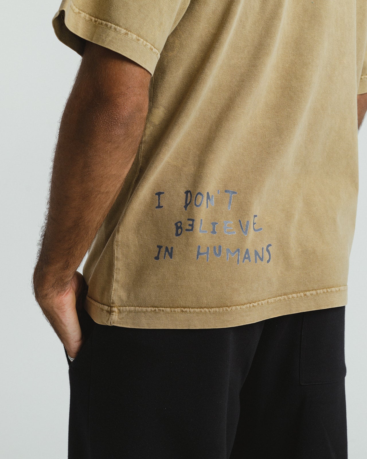 Don't Believe ACWD Relaxed Tee - BEIGE