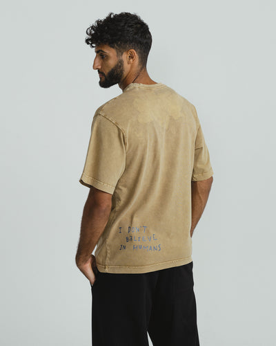 Don't Believe ACWD Relaxed Tee - BEIGE