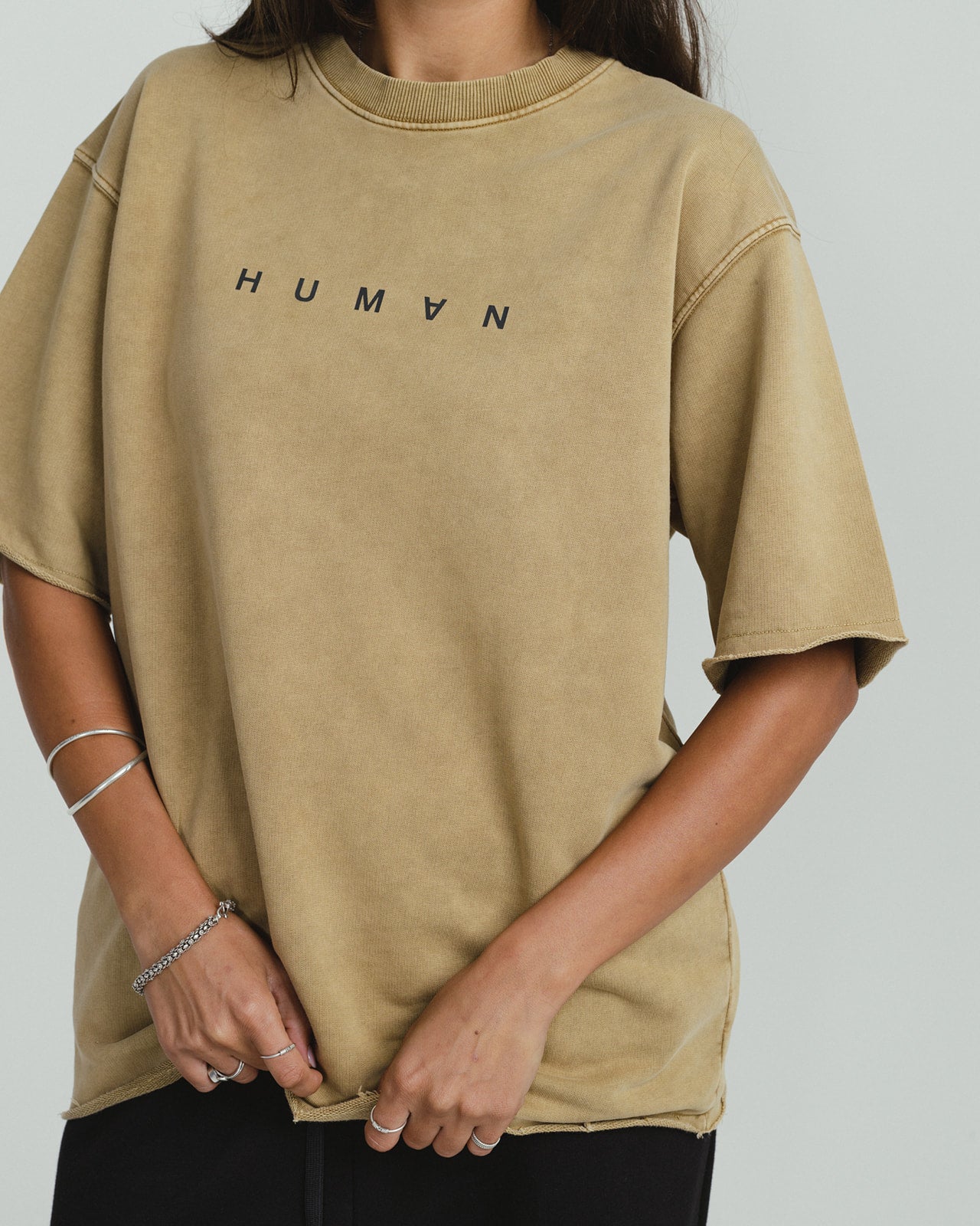 HUMAN ACWD Relaxed Heavy Tee - BEIGE