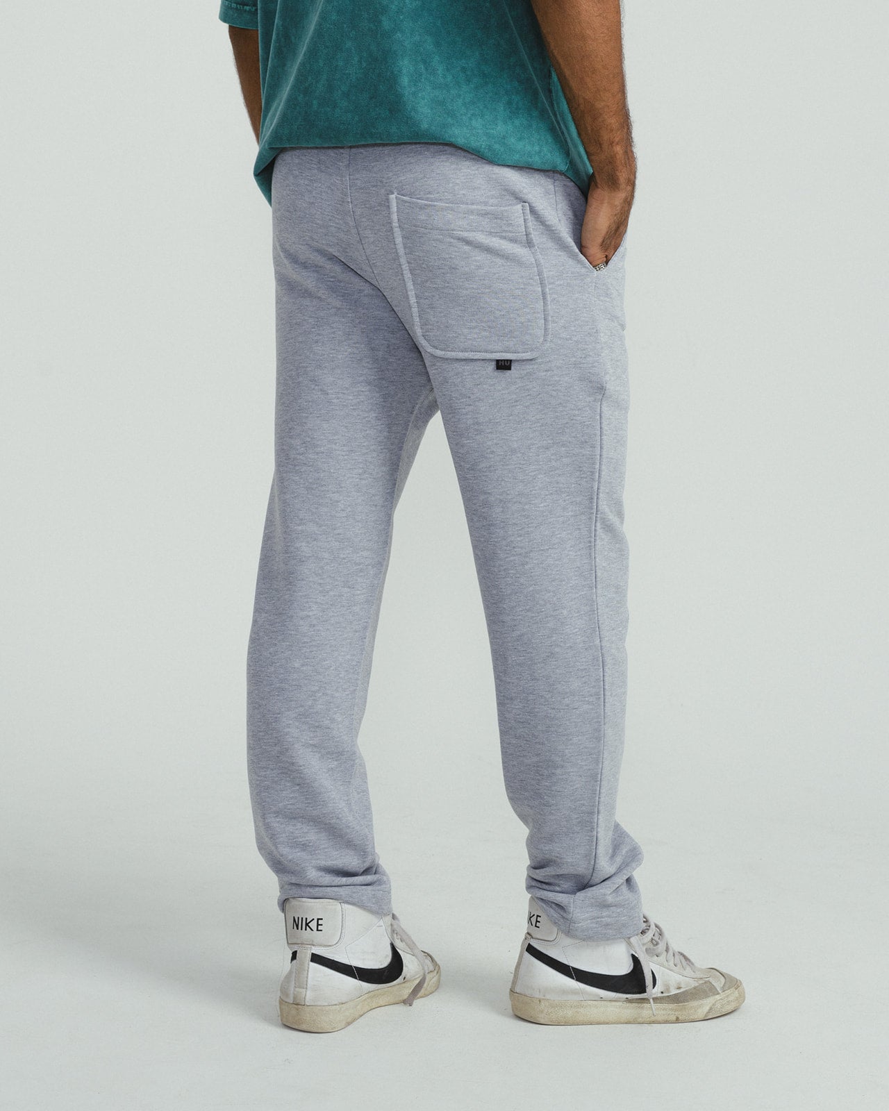 Jogging trousers with seam detail - GRAY