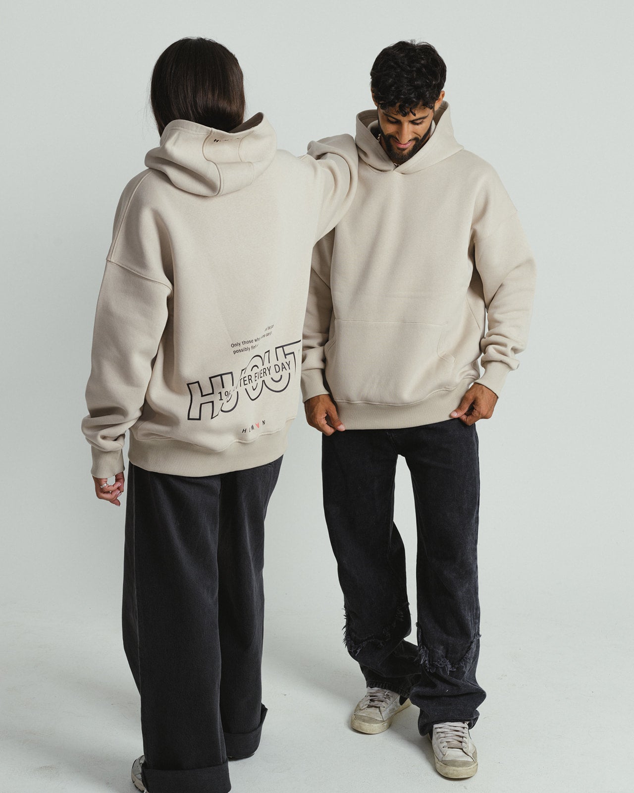 HU-OUT hoodie - Beige