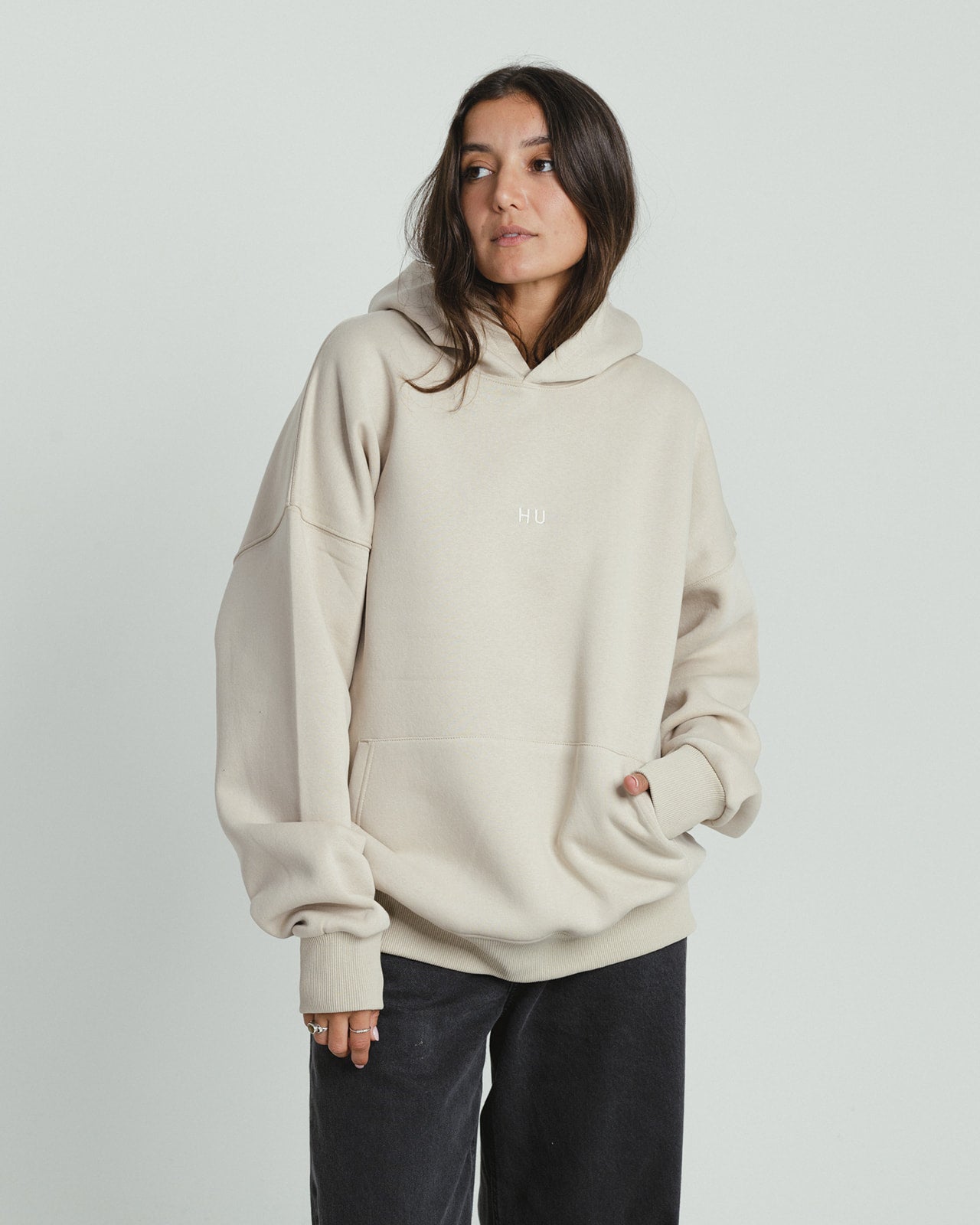 Basic HUMAN hoodie - Beige