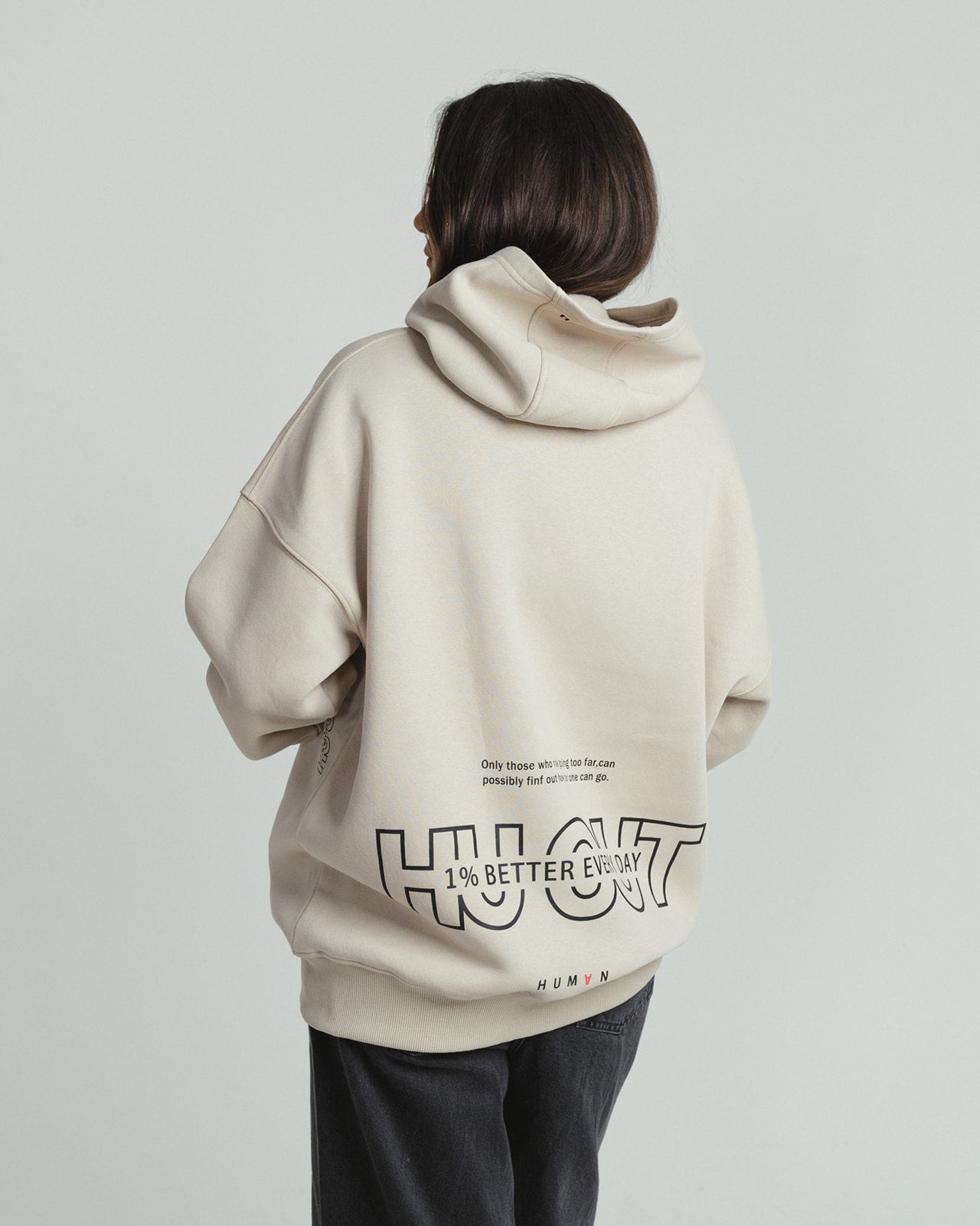 HU-OUT hoodie - Beige