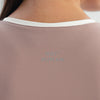 Soft Stretch Piping V-Neck T-Shirt - Mauve Taupe