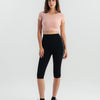 Soft Stretch Crop Fitted T-Shirt  - Pink