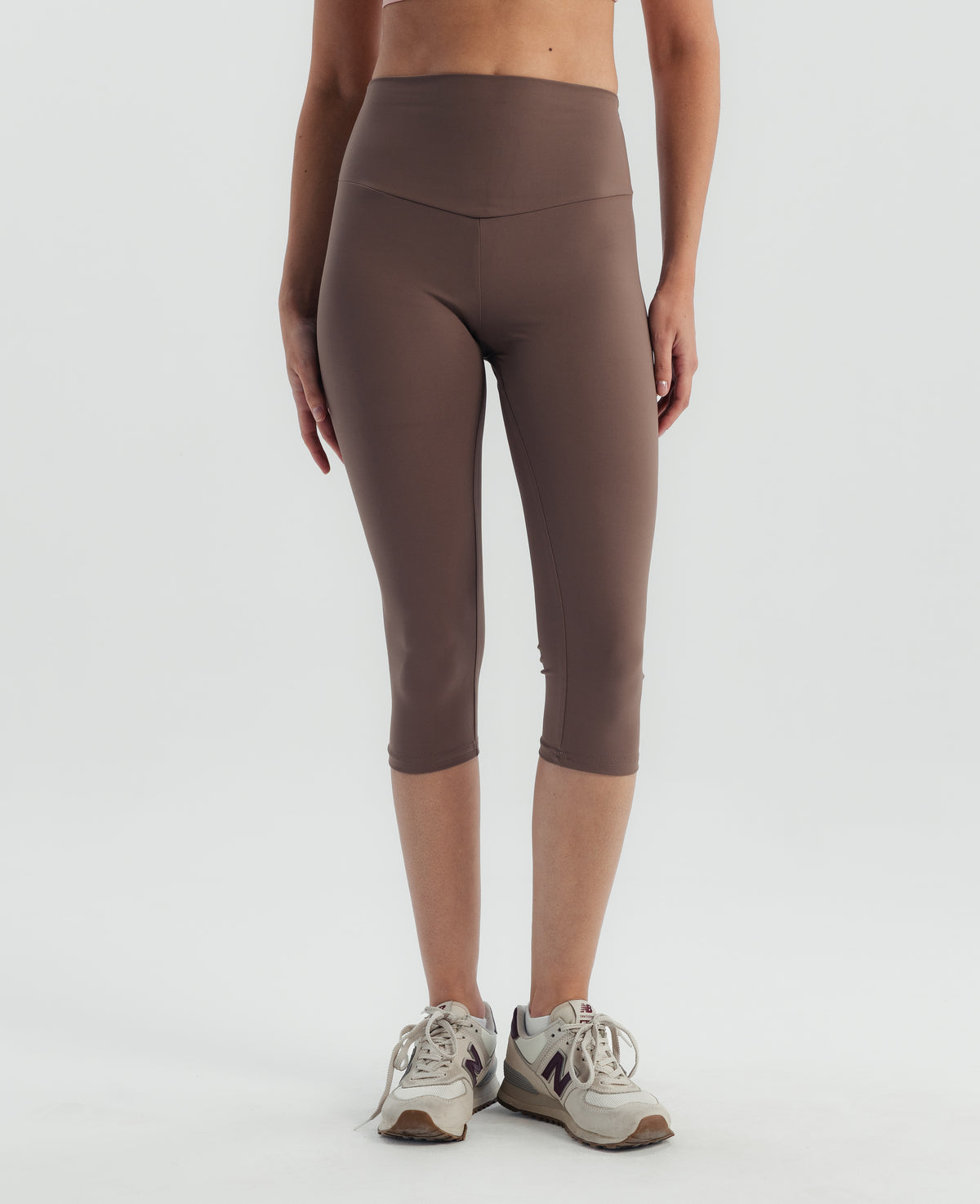 High rise capri pants - Dusty brown