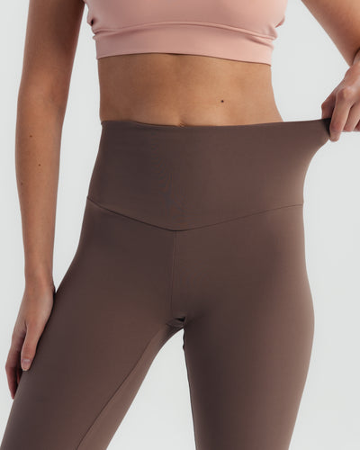 High rise capri pants - Dusty brown