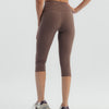 High rise capri pants - Dusty brown