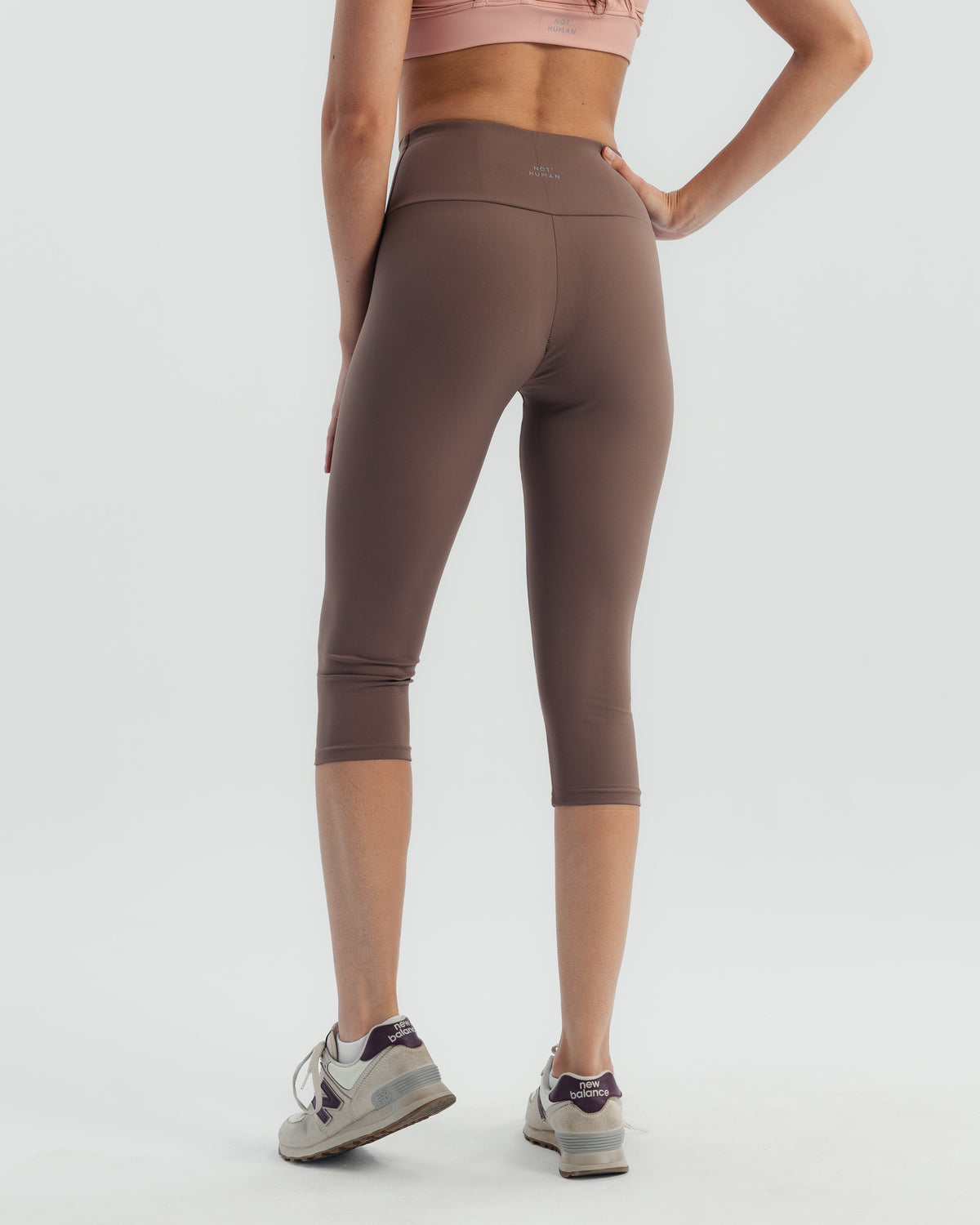 High rise capri pants - Dusty brown