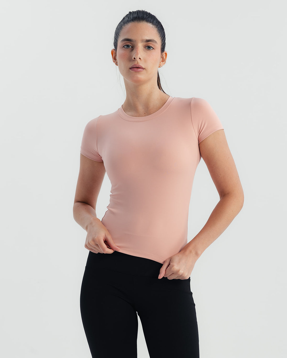 Soft Stretch Fitted T-Shirt  - Pink