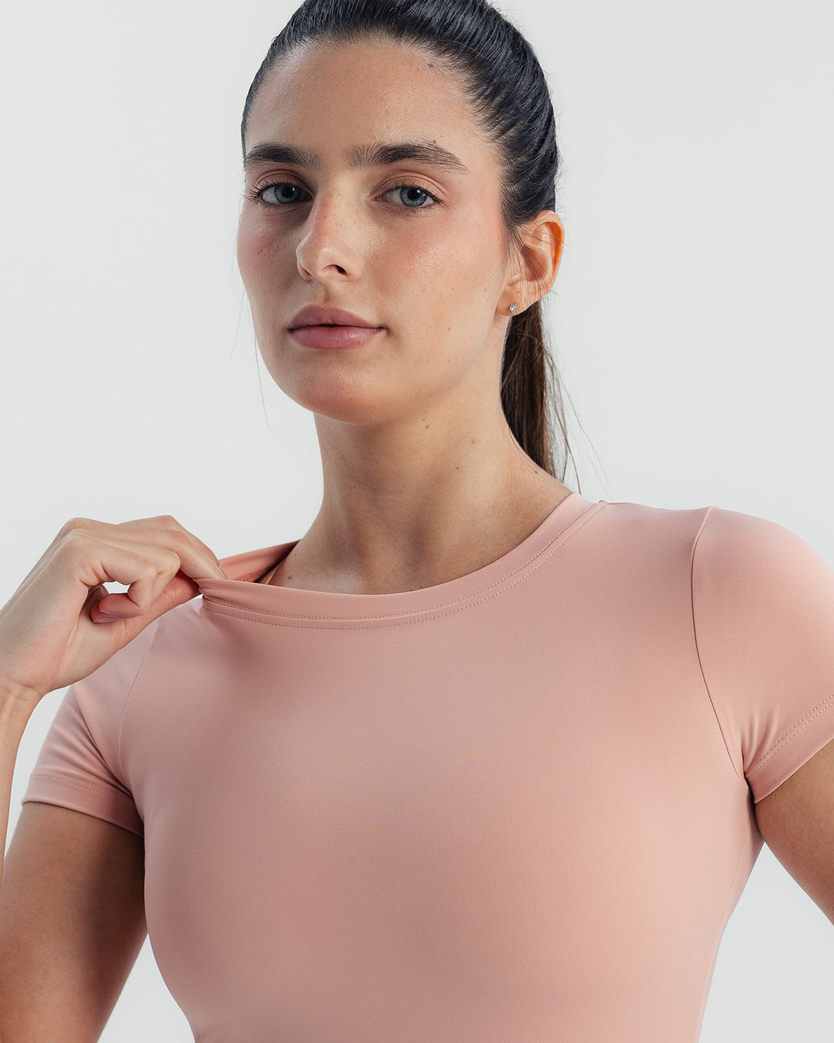 Soft Stretch Fitted T-Shirt  - Pink