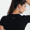 Soft Stretch Crop Fitted T-Shirt - Black