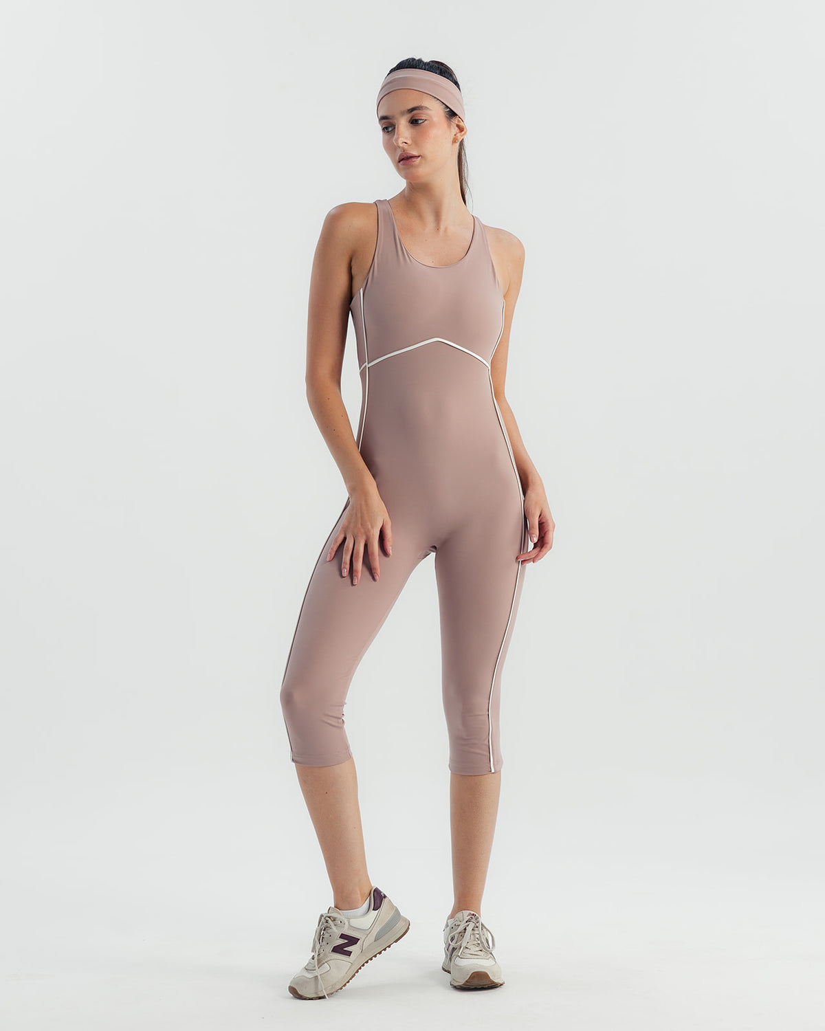 MOVE Capri Jumpsuit - Mauve Taupe