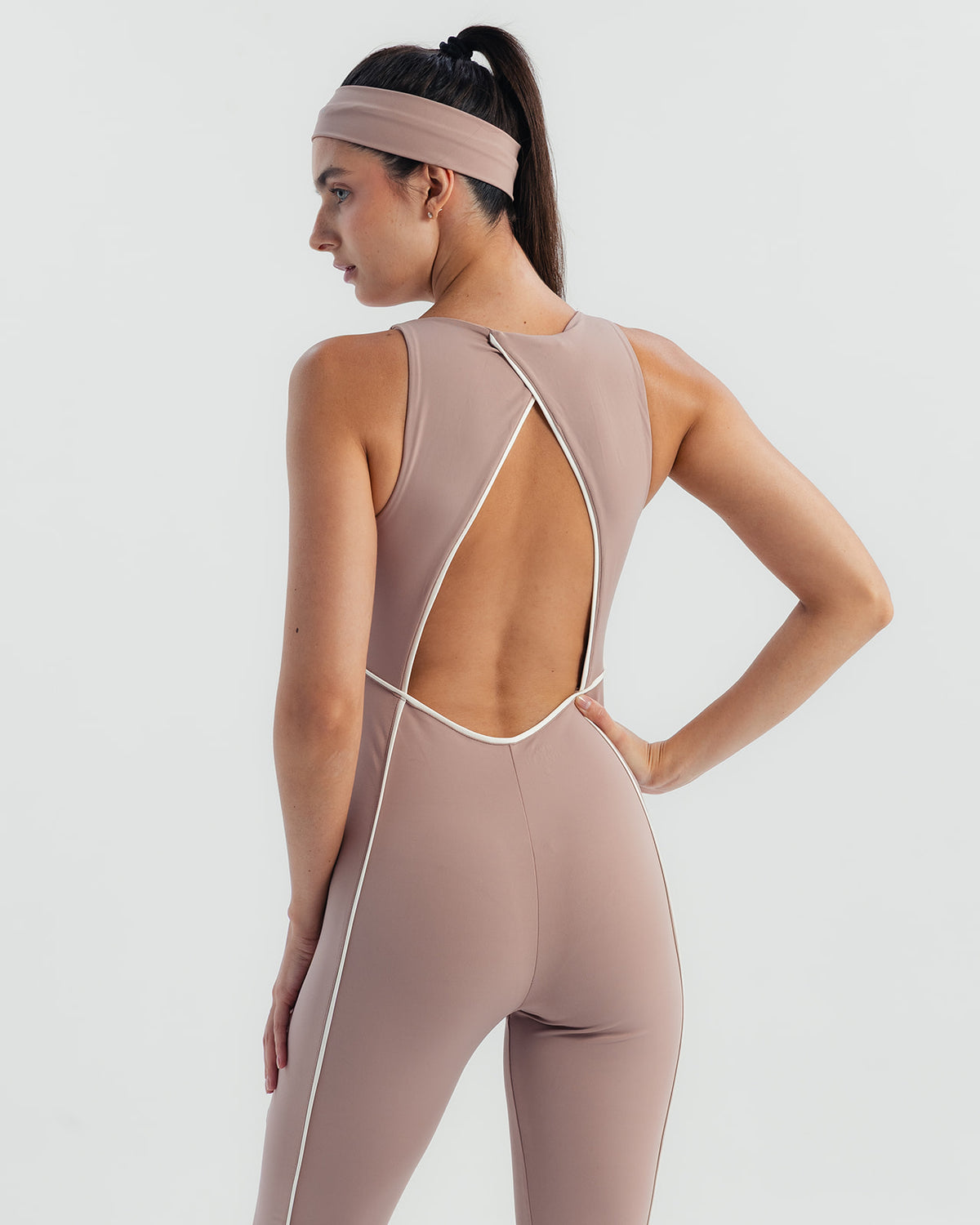 MOVE Capri Jumpsuit - Mauve Taupe