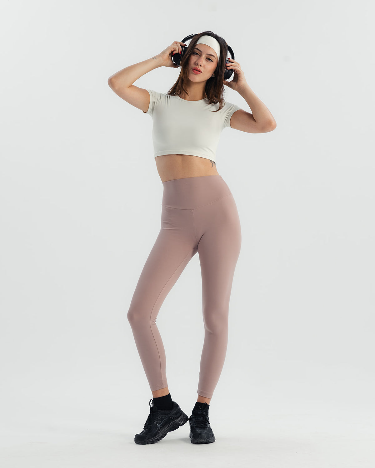 Soft Stretch Crop Fitted T-Shirt - Offwhite