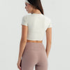 Soft Stretch Crop Fitted T-Shirt - Offwhite