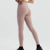 High-waisted ankle-length leggings  - Mauve Taupe