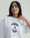 NOTHING IS REAL WHITE OVERSIZED T-SHIRT