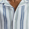 SAGA GREEN STRIPED TEXTURED SHIRT