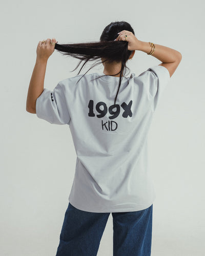 199X-KID SILVER OVERSIZED T-SHIRT