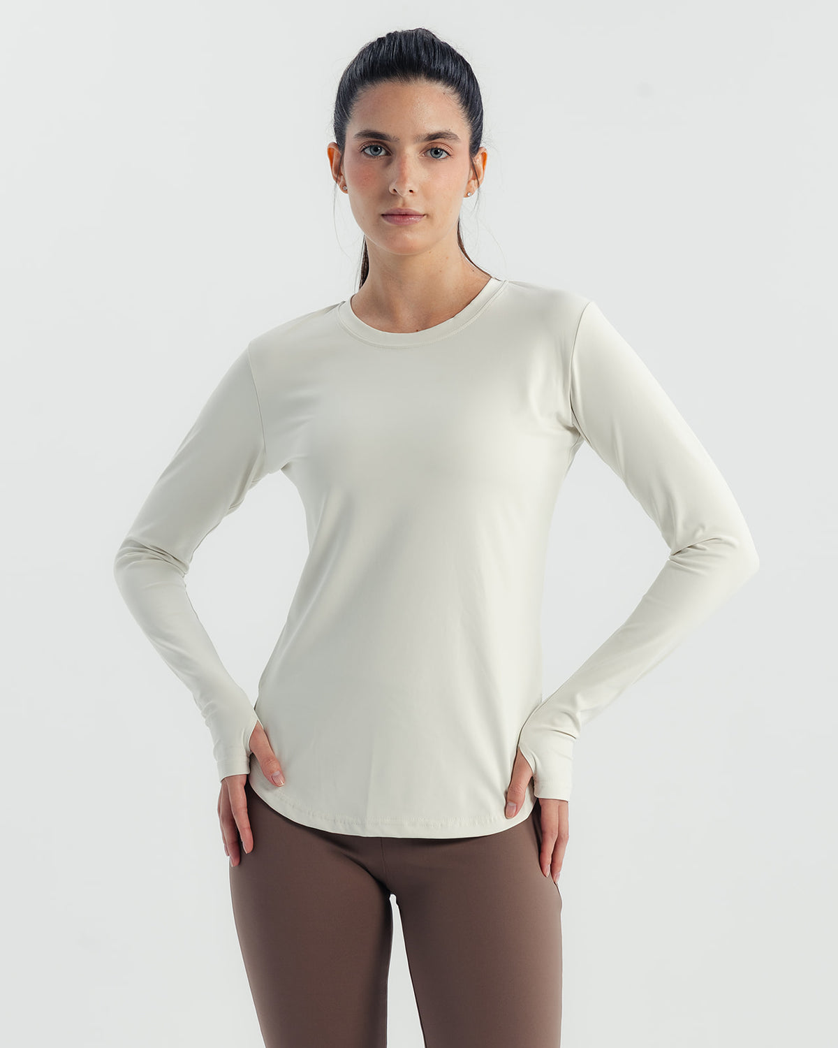 Performance Long Sleeve Top - Offwhite