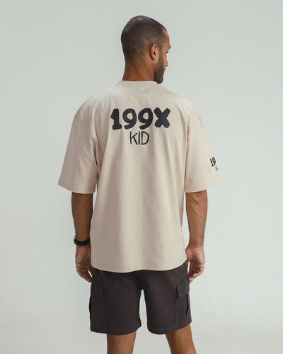 199X-KID BEIGE OVERSIZED T-SHIRT